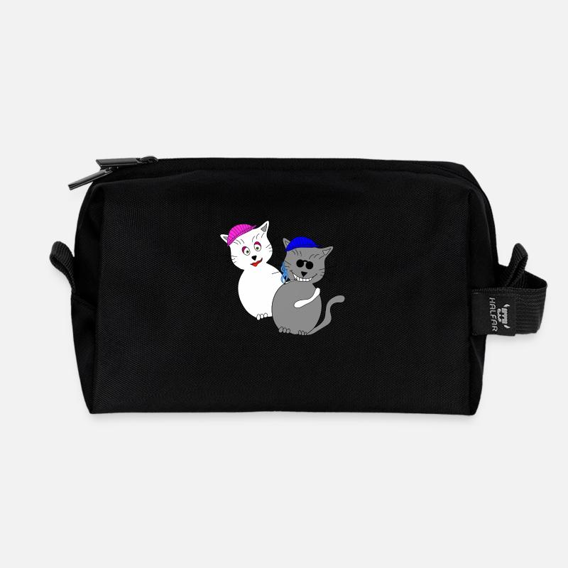 Halunke & Halunka - Recycelte Kulturtasche - Schwarz