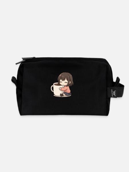 Coffee Love - Recycled Toiletry Zip Bag - black