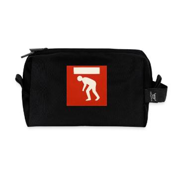 Surveillez votre tête - Trousse de toilette en tissu recyclé - noir - Devant