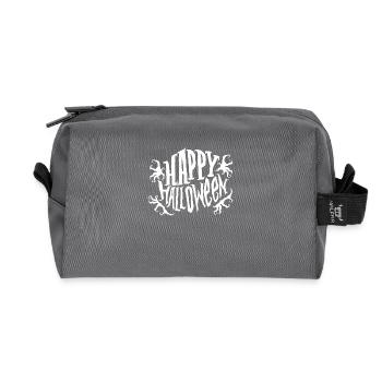Happy Halloween Kostüm Spruch Geschenk Lettering - Recycelte Kulturtasche - Anthrazit - Vorne