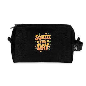 Squeeze The Day - Recycled Toiletry Zip Bag - black - Front