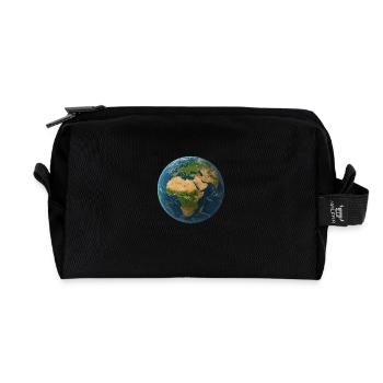 Erde - Recycelte Kulturtasche - Schwarz - Vorne