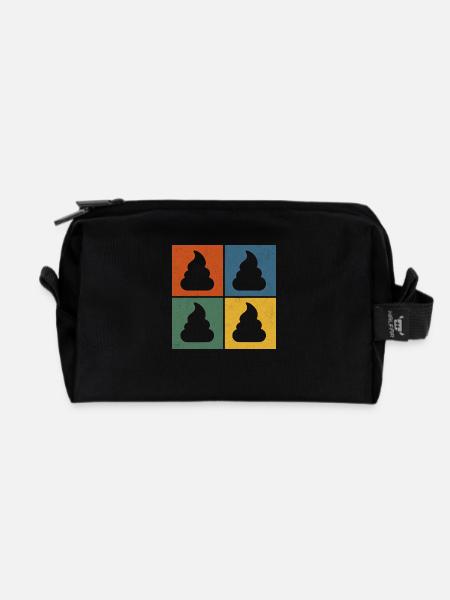 Pop Art – bunt & ironisch - Recycelte Kulturtasche - Schwarz
