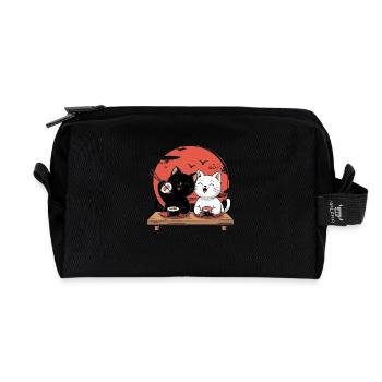Sushi Katzen – Niedliches Japanisches Katzen-Desig - Recycelte Kulturtasche - Schwarz - Vorne