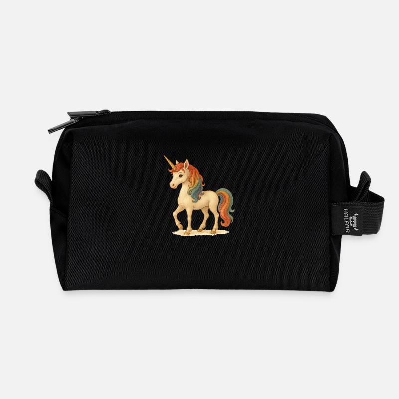 einhorn - Recycelte Kulturtasche - Schwarz
