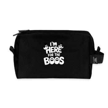 Je suis ici pour les huées - Trousse de toilette en tissu recyclé - noir - Devant