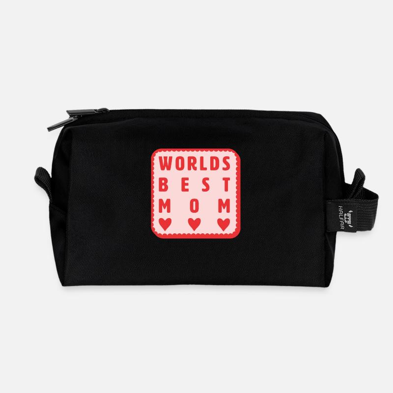 best mom - Recycelte Kulturtasche - Schwarz