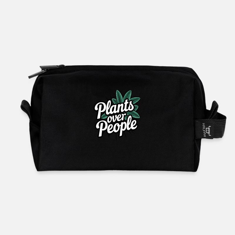 Plants Over People - Recycelte Kulturtasche - Schwarz