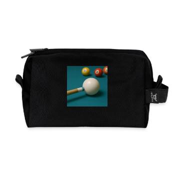 Billard - Recycelte Kulturtasche - Schwarz - Vorne