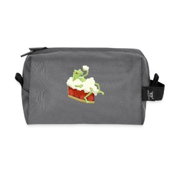 Kitchen Frog (new) - Recycled Toiletry Zip Bag - anthracite - Front