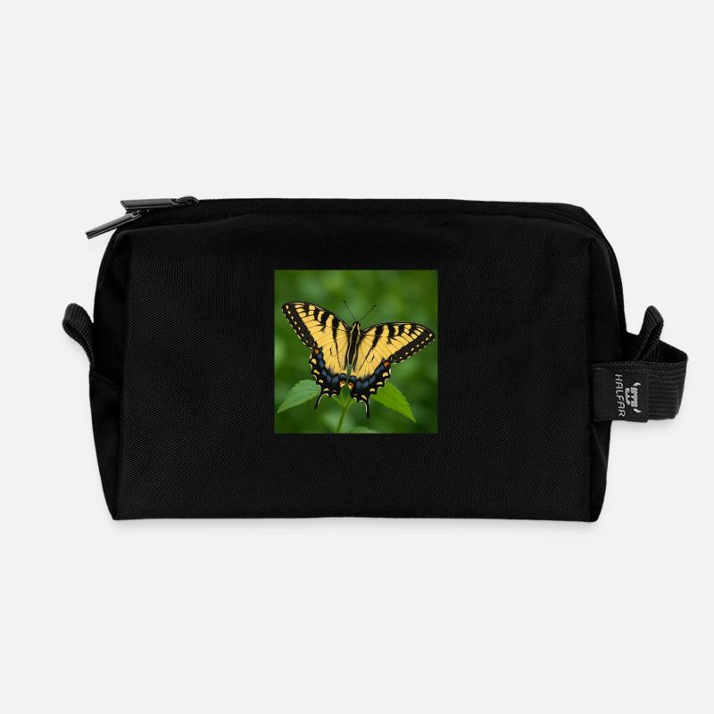 Östlicher Tiger Schwalbenschwanz - Recycelte Kulturtasche - Schwarz