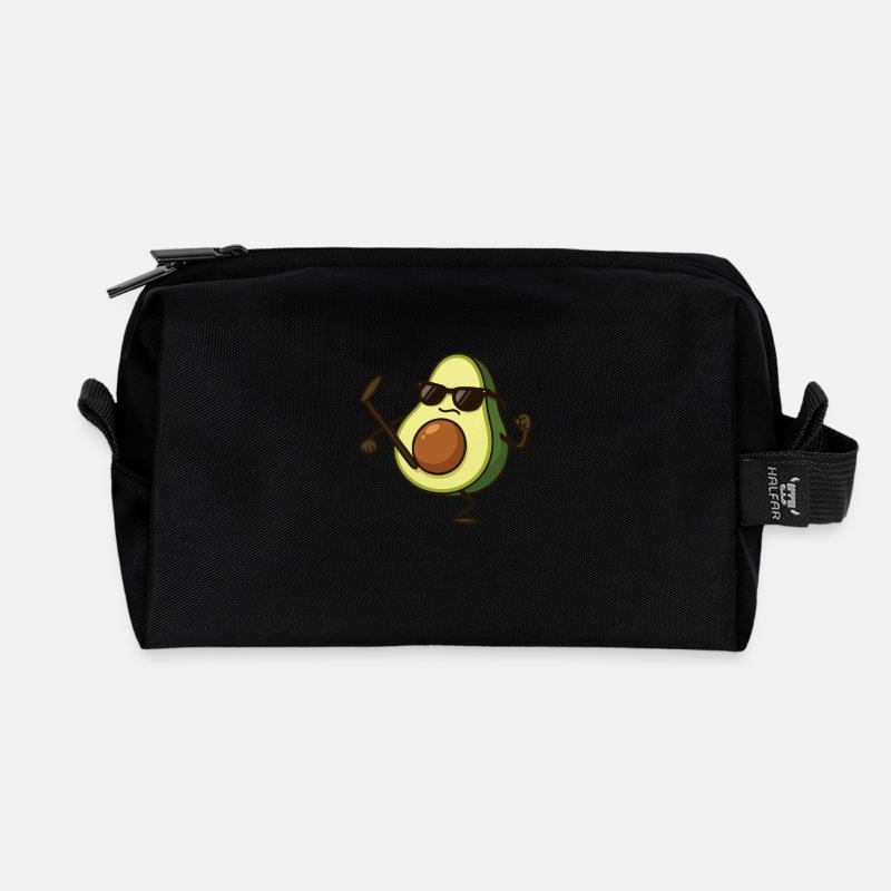 Avocado Karate - Recycled Toiletry Zip Bag - black