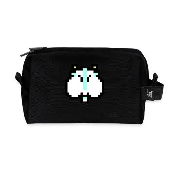 Cloud cat - Recycelte Kulturtasche - Schwarz - Vorne