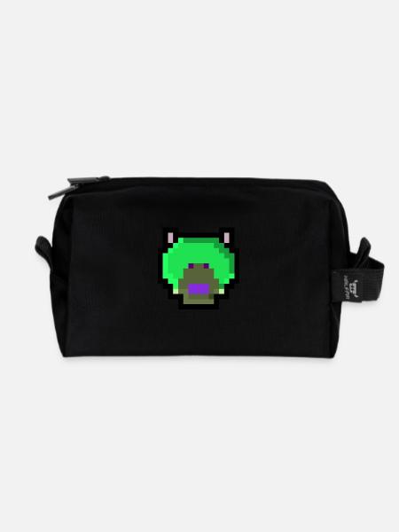 Pixel Bär - Recycelte Kulturtasche - Schwarz