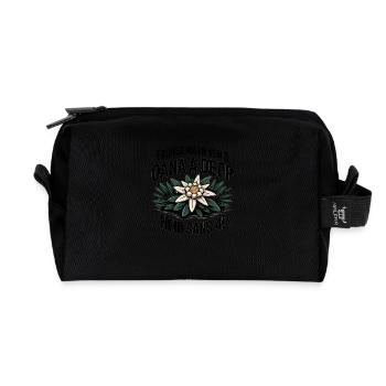 Earlier warn of 3 oana a depp - Heid sans 4! - Recycled Toiletry Zip Bag - black - Front