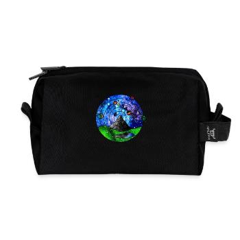 Cosmic Scenery - Recycled Toiletry Zip Bag - black - Front