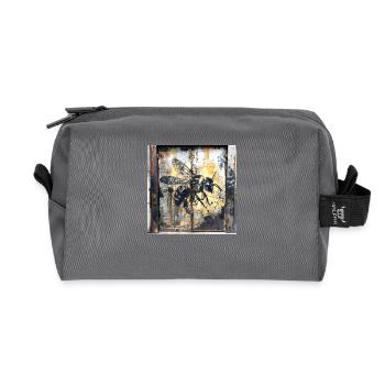 Lost Place Unique Abeille Volant Rouille Métal Urbain - Trousse de toilette en tissu recyclé - anthracite - Devant