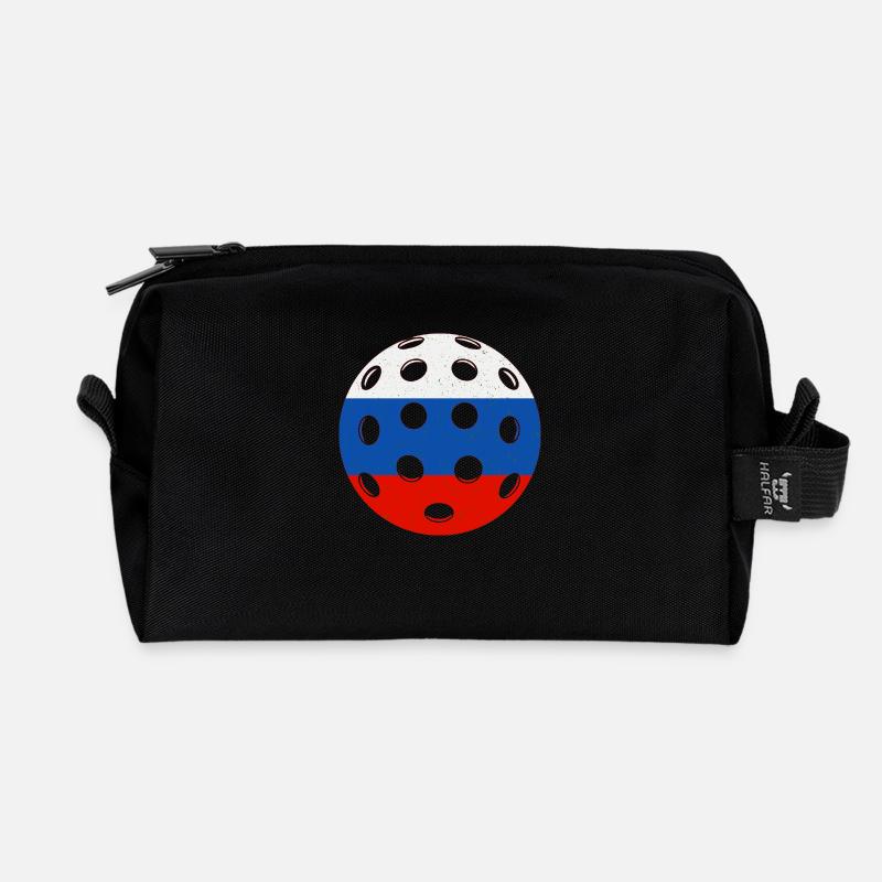 Pickleball Russland - Recycelte Kulturtasche - Schwarz