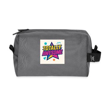 Totally Awesome – Star Power - Recycelte Kulturtasche - Anthrazit - Vorne