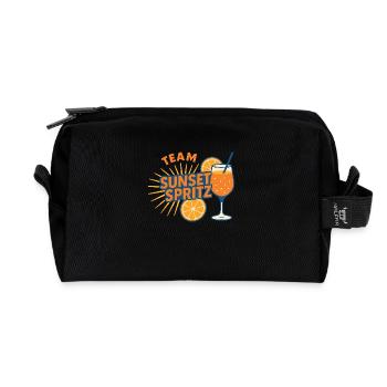 Team Sunset Spritz - Recycelte Kulturtasche - Schwarz - Vorne