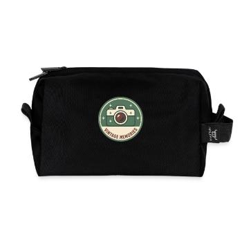 Appareil photo argentique - Trousse de toilette en tissu recyclé - noir - Devant