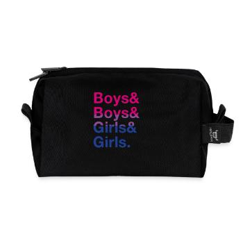 Boys & Girls: fierté bisexuelle swiftie - Trousse de toilette en tissu recyclé - noir - Devant