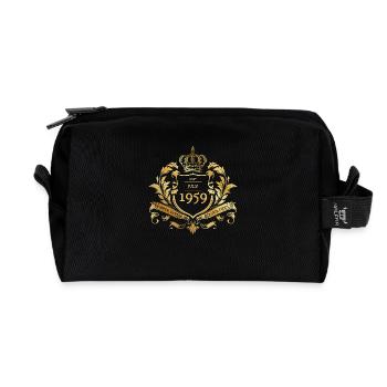 66. Geburtstag Semper Verum - Established 07/1959 - Recycelte Kulturtasche - Schwarz - Vorne
