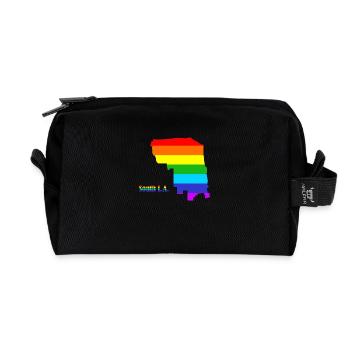 Süd-L.A. Regenbogen - Recycelte Kulturtasche - Schwarz - Vorne