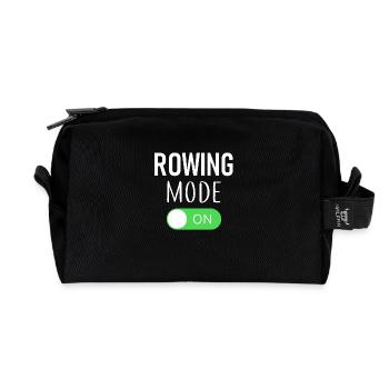 Rowing Mode On - Rudern - Ruderer - Ruderin - Recycelte Kulturtasche - Schwarz - Vorne