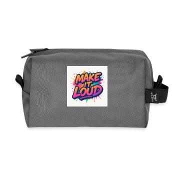 Make It Loud – Ose le Volume - Trousse de toilette en tissu recyclé - anthracite - Devant