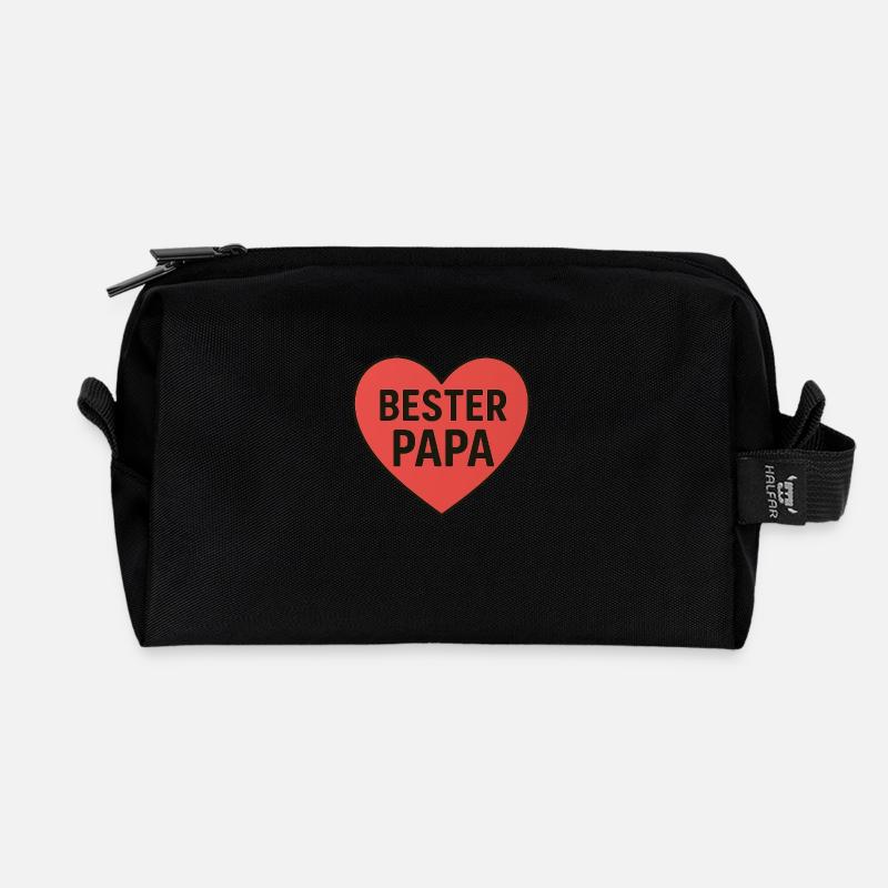 BESTER PAPA - Recycelte Kulturtasche - Schwarz