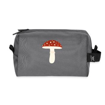 Champignon amanite tue-mouches - Trousse de toilette en tissu recyclé - anthracite - Devant