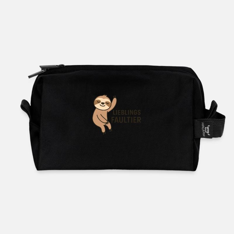 LIEBLINGS FAULTIER - Recycelte Kulturtasche - Schwarz