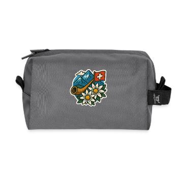 Schweizer tradition - Recycelte Kulturtasche - Anthrazit - Vorne