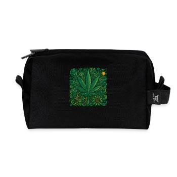 12 - Recycled Toiletry Zip Bag - black - Front