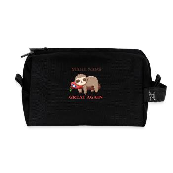 Make Naps Great Again - Recycled Toiletry Zip Bag - black - Front