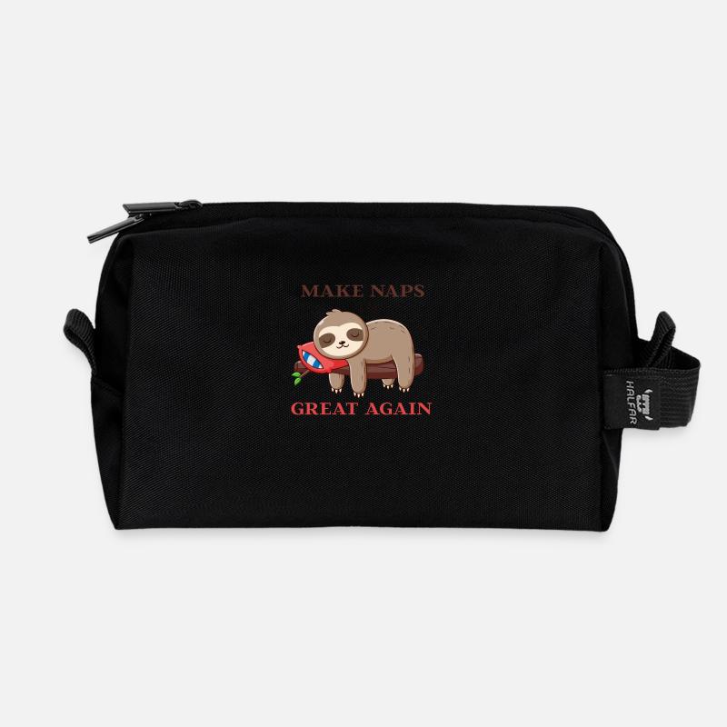 Make Naps Great Again - Recycled Toiletry Zip Bag - black