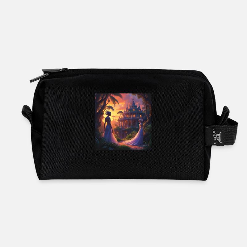 Fantasy - Recycled Toiletry Zip Bag - black