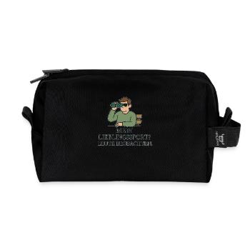 Mein Lieblingssport? Leute beobachten. - Recycelte Kulturtasche - Schwarz - Vorne