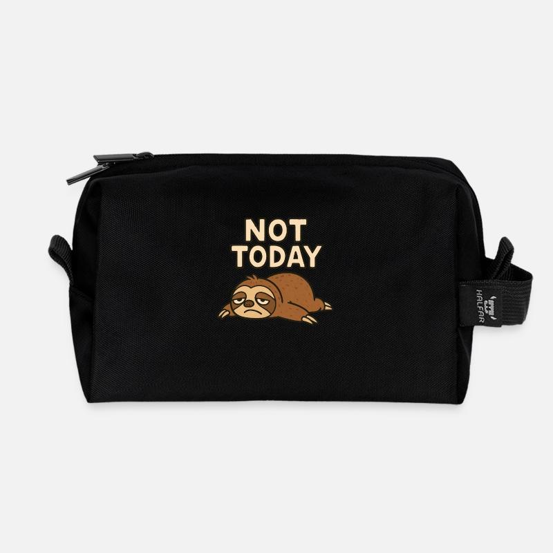 Nicht heute - Recycelte Kulturtasche - Schwarz
