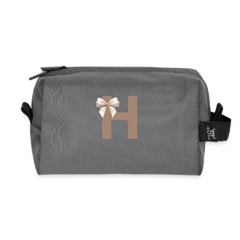 Buchstabe H Knoten - Recycelte Kulturtasche - Anthrazit - Vorne