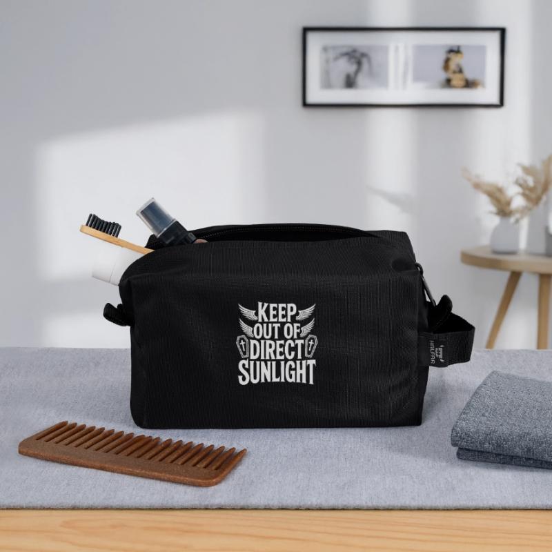Keep out of direct sunlight! Vampire Goth Emo Recycled Toiletry Zip Bag