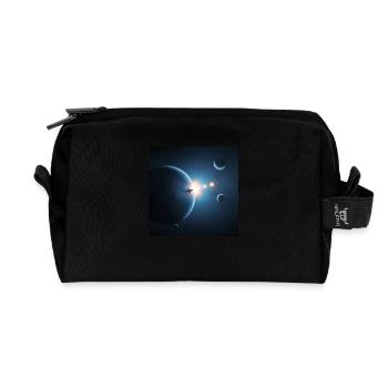 Phases de lune mystiques - Trousse de toilette en tissu recyclé - noir - Devant