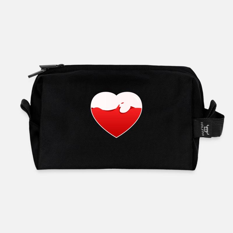 Fülle dein Herz - Recycelte Kulturtasche - Schwarz
