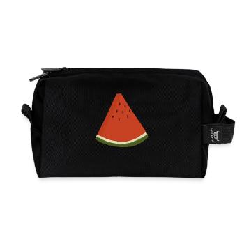 tranche de pastèque - Trousse de toilette en tissu recyclé - noir - Devant