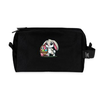 Lapin de Pâques - Trousse de toilette en tissu recyclé - noir - Devant