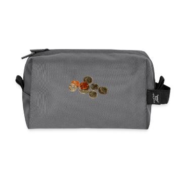 coins - Recycled Toiletry Zip Bag - anthracite - Front