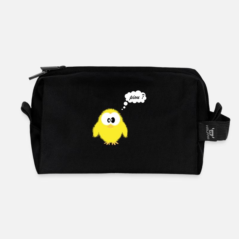 piou dev - Trousse de toilette en tissu recyclé - noir