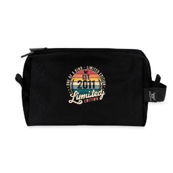 Geburtstagsgeschenk 2011 Jahrgang 2011 Retro 2011 - Recycelte Kulturtasche - Schwarz - Vorne