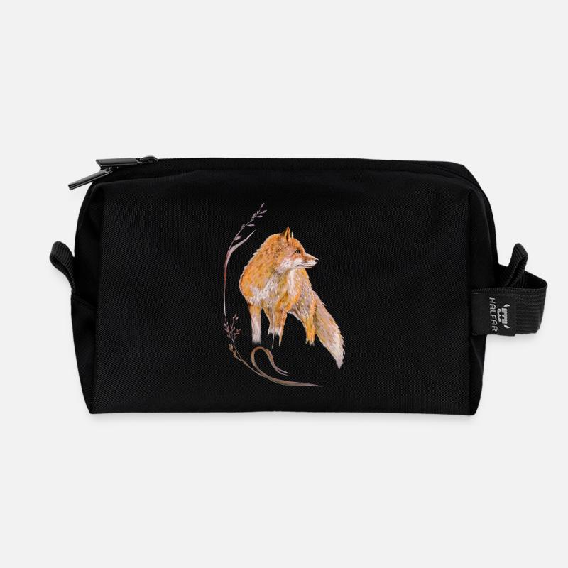 Fuchs - Recycelte Kulturtasche - Schwarz